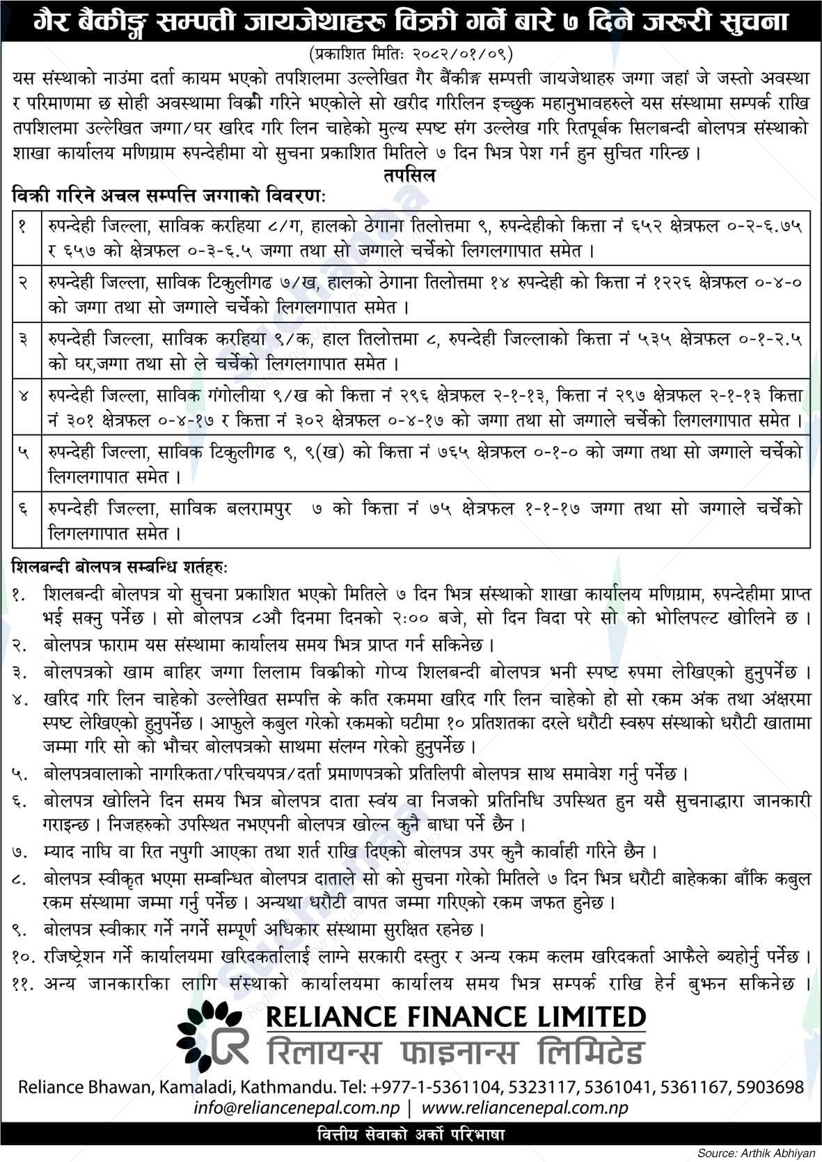 Reliance Finance Limited