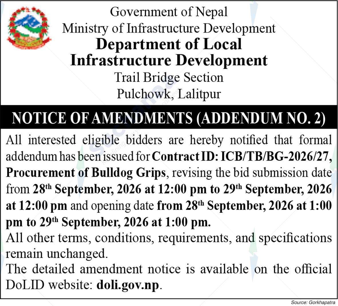 Department of Local Infrastructure Development, Lalitpur