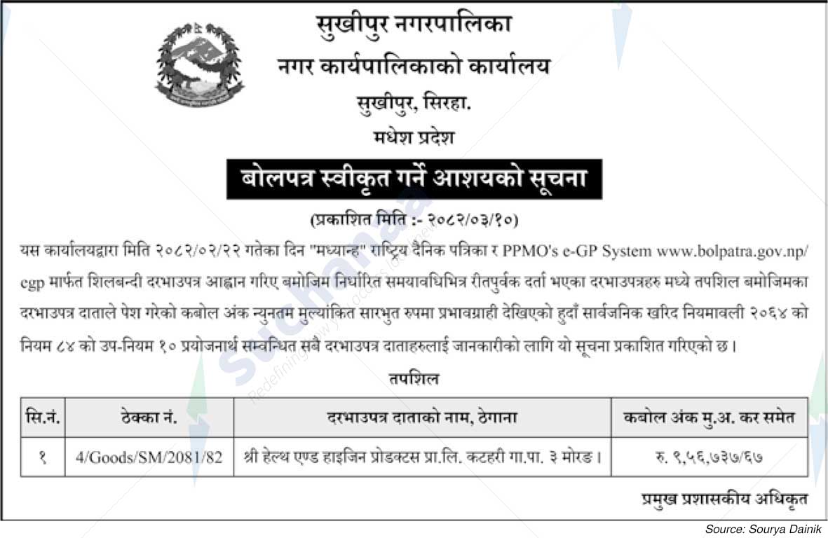 Sukhipur Municipality