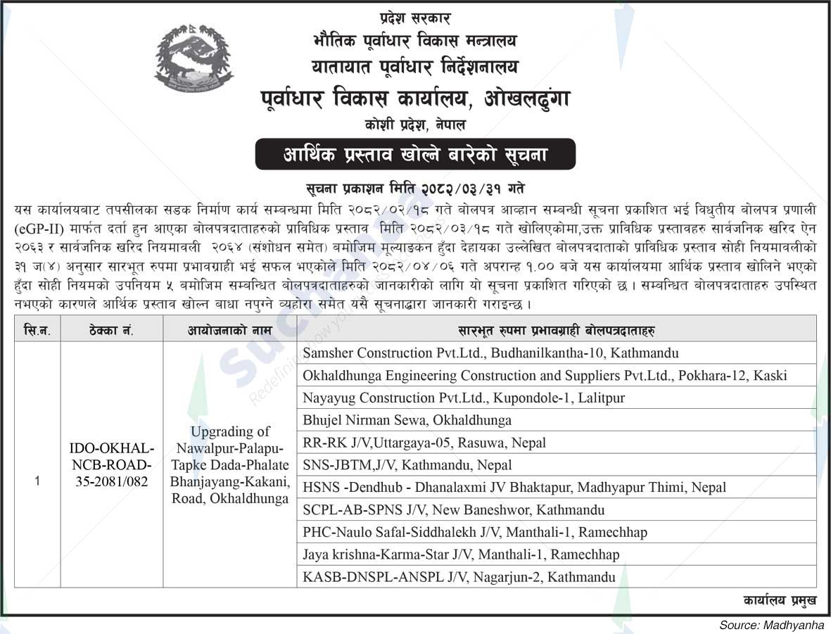 Infrastructure Development Office, Okhaldhunga