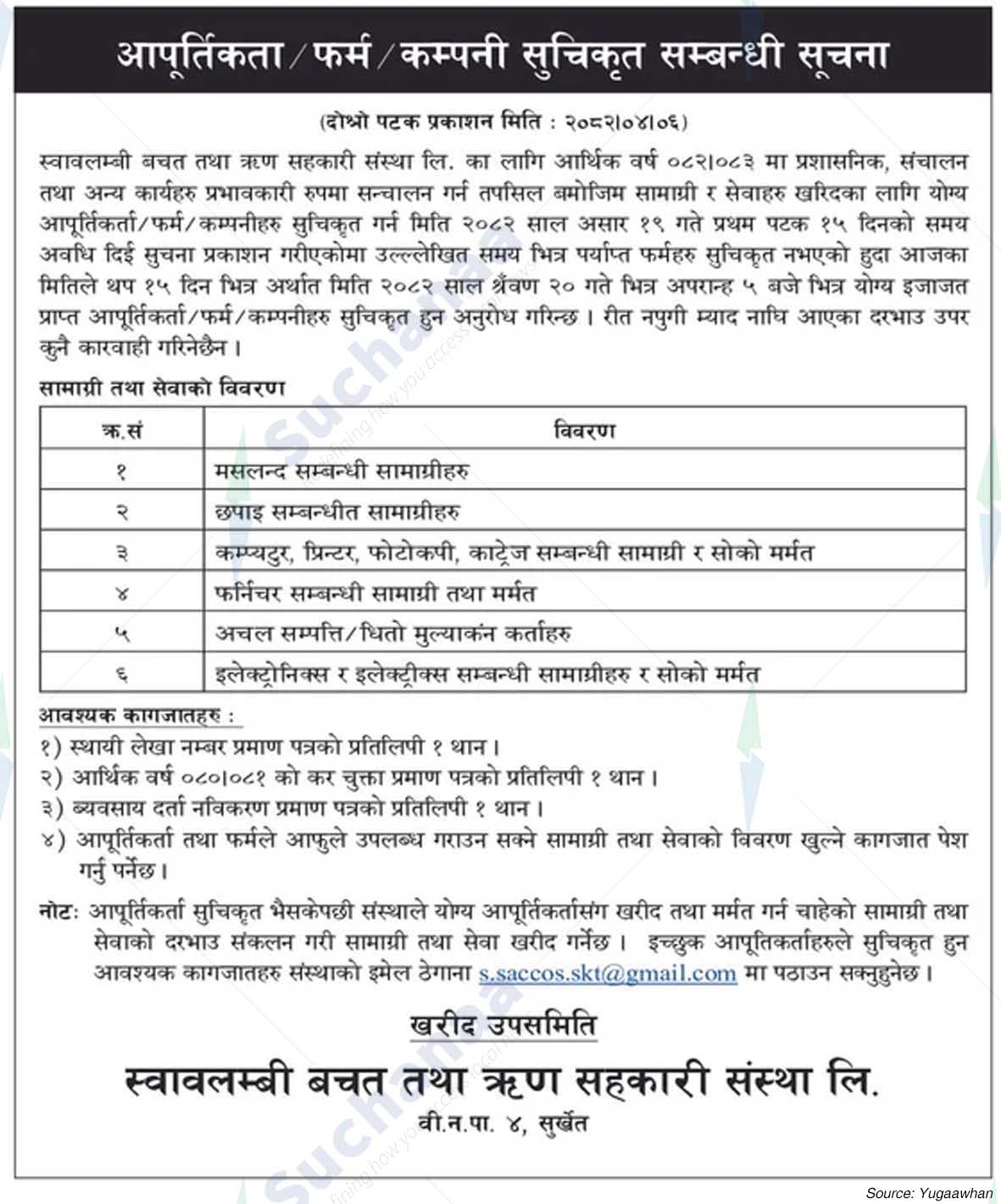 Swabalambi Saving and Credit Cooperative Ltd.