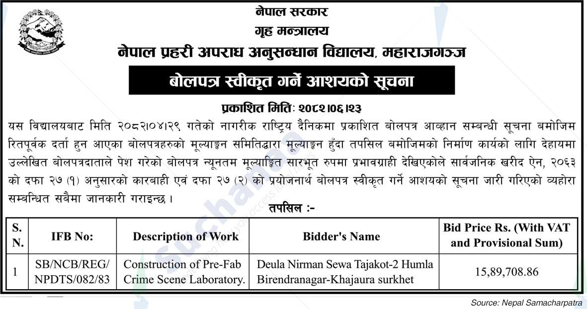 Nepal Police Detective Training School