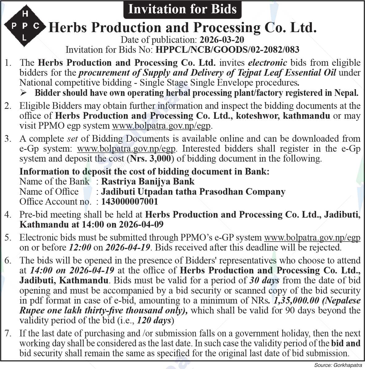Herbs Production & Processing Co. Ltd