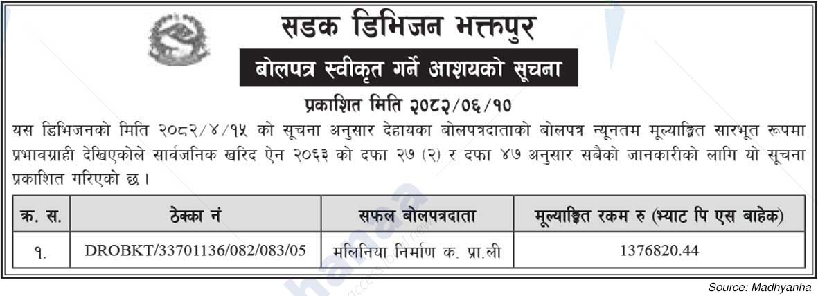 Road Division Bhaktapur