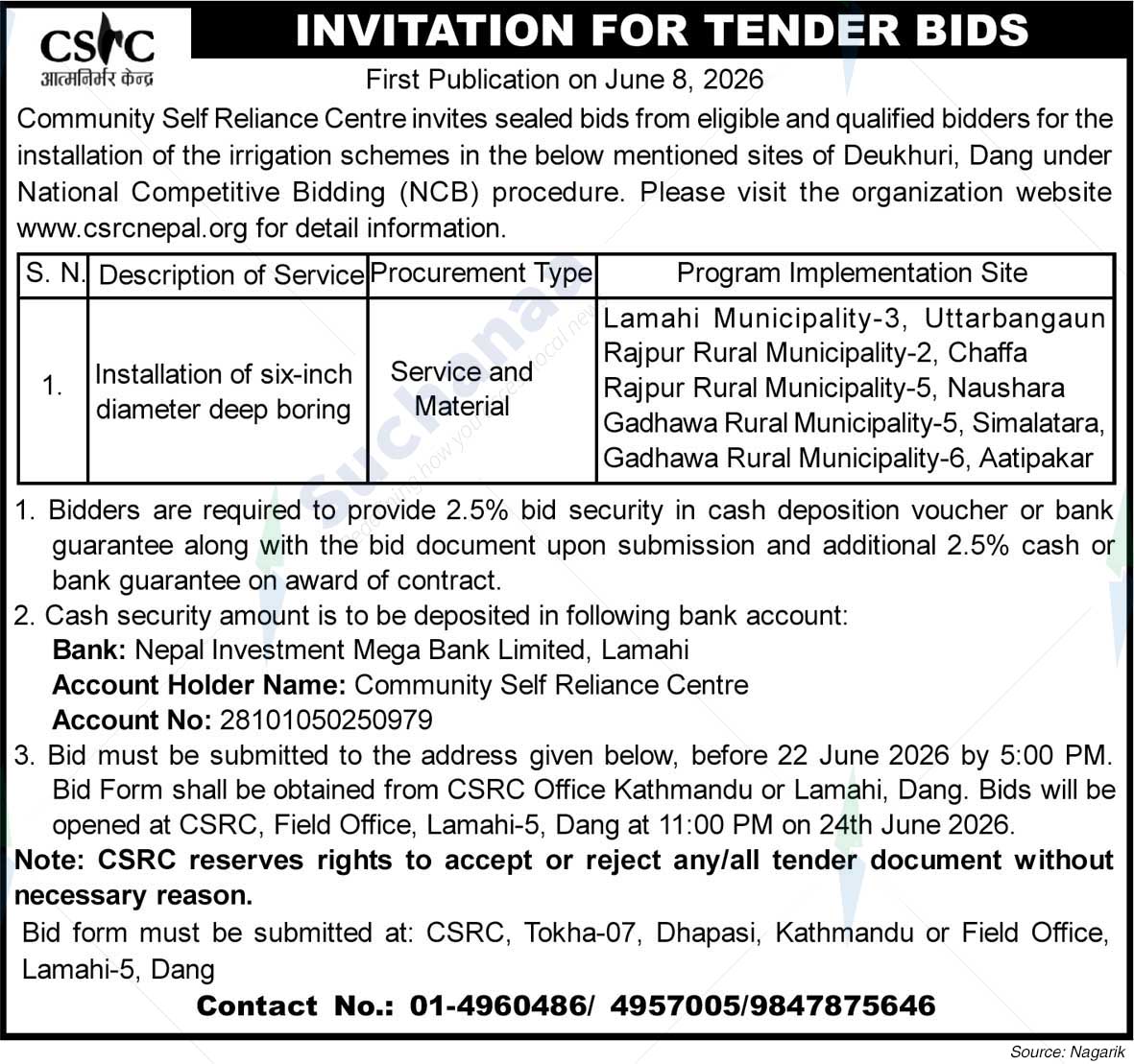 Community Self-Reliance Service Center(CSRC)