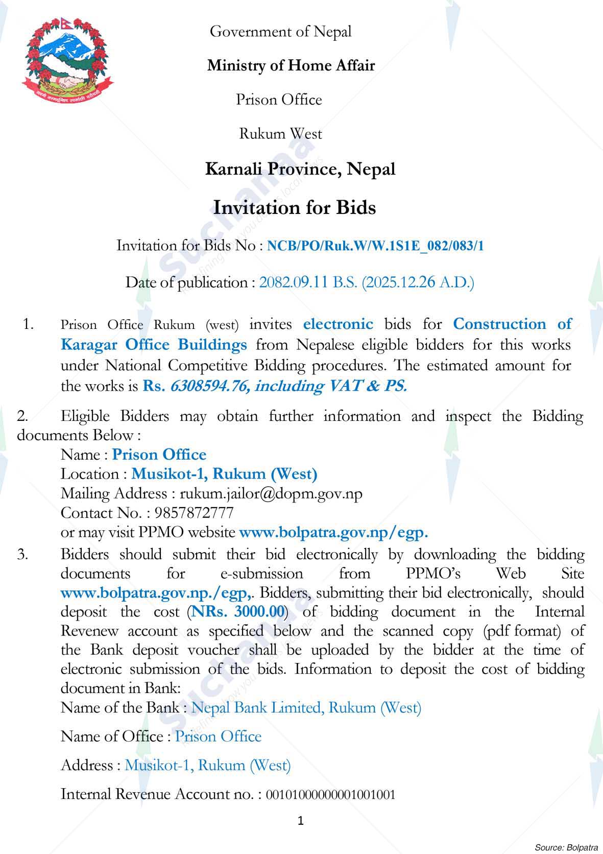 Prison Office, Rukum West