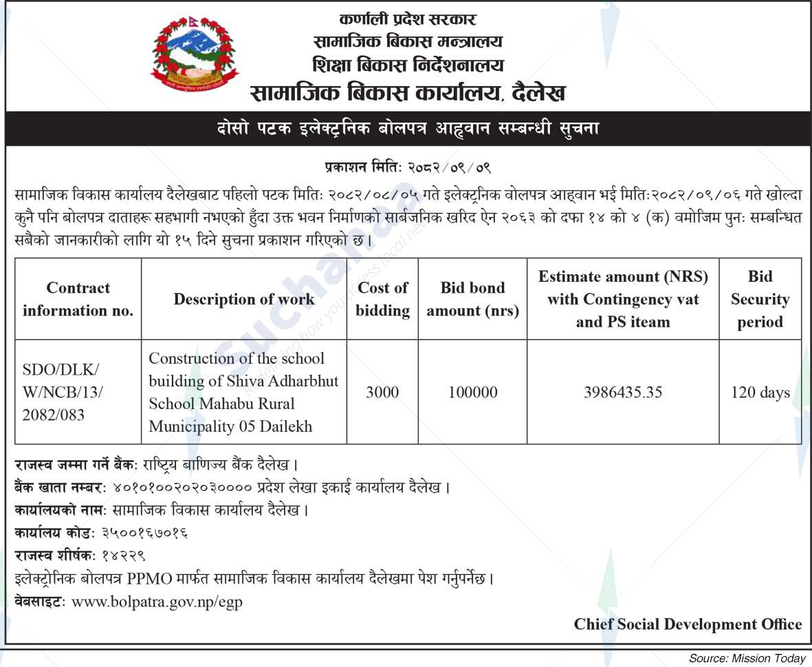 Development Social Development Office, Dailekh