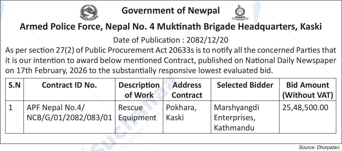 Armed Police Force, Kaski