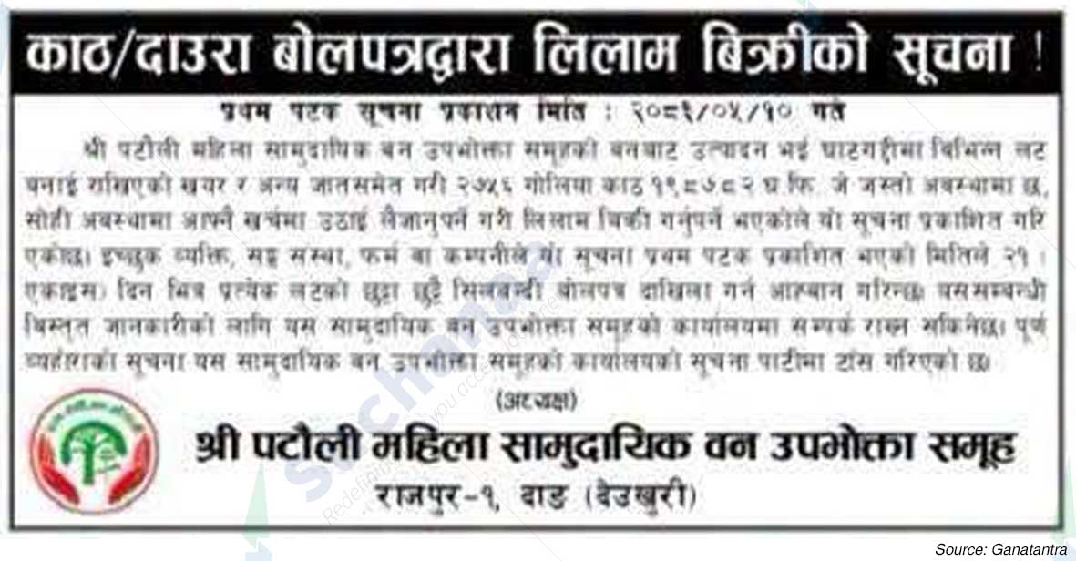 Shree Patauli Mahila Saa.Wa.Wo.Sa.