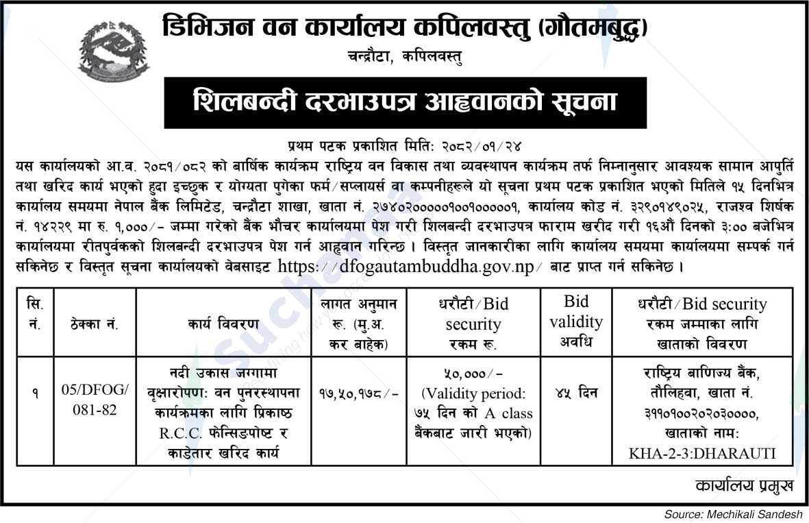Division Forest Office Kapilvastu