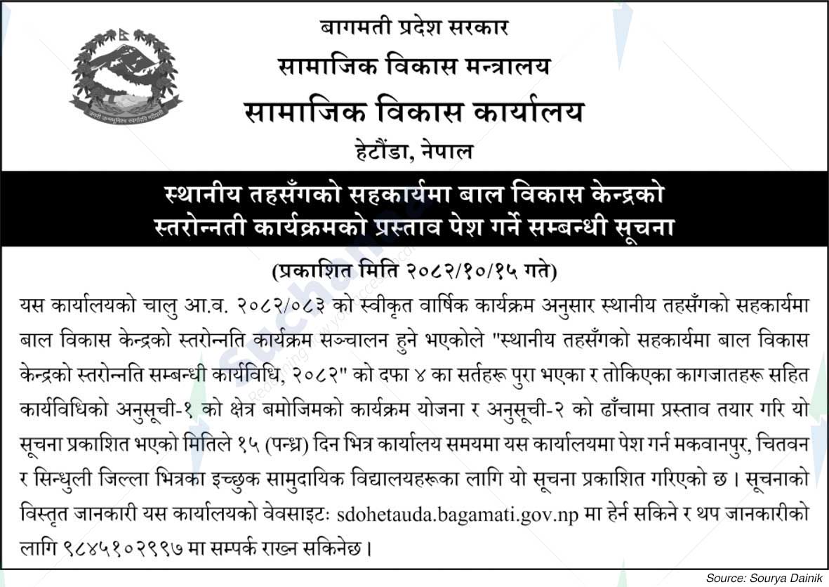 Office of Social Development, Hetaunda