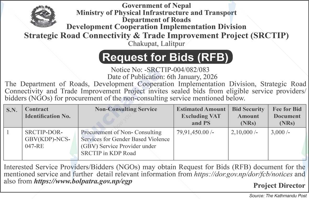 Department of Roads, Development Cooperation Implementation Division (DCID), Chakupat, Lalitpur