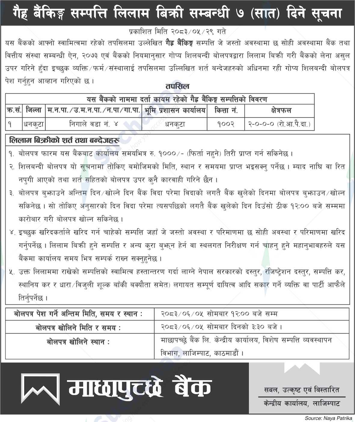Machhapuchchhre Bank Limited