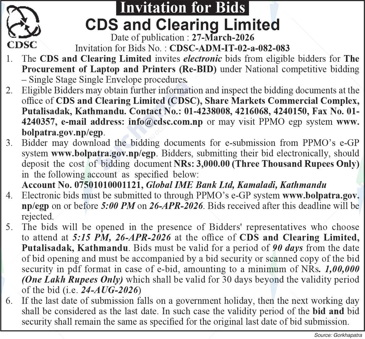 CDS and Clearing Limited (CDSC)