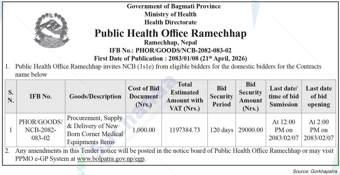 Public Health Office, Ramechhap