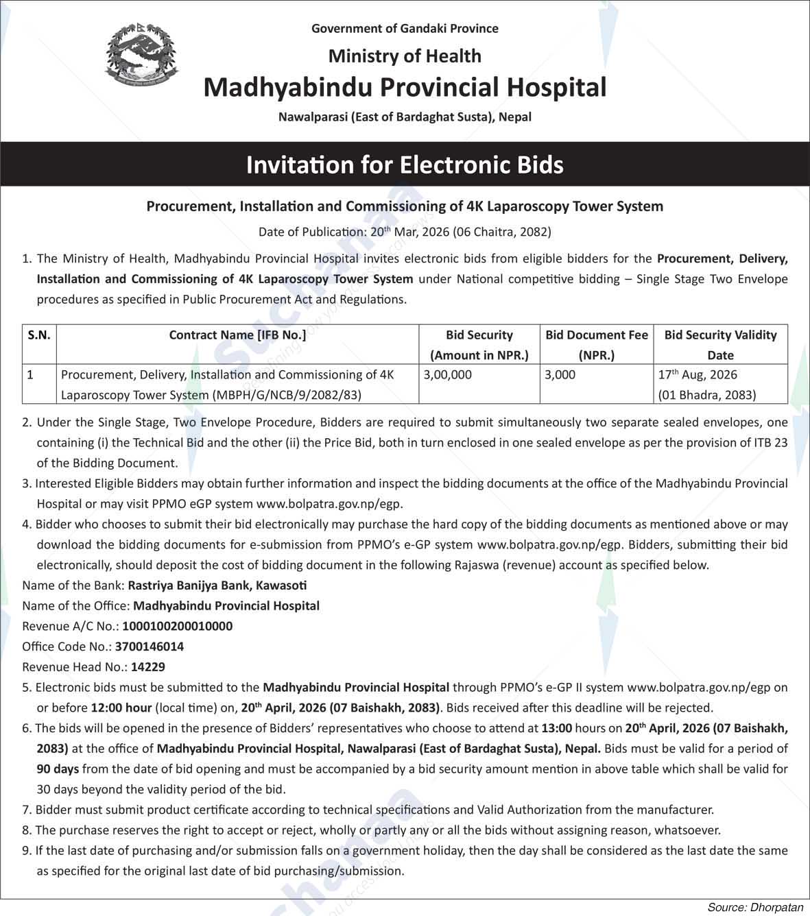 Madhyabindu Provincial Hospital