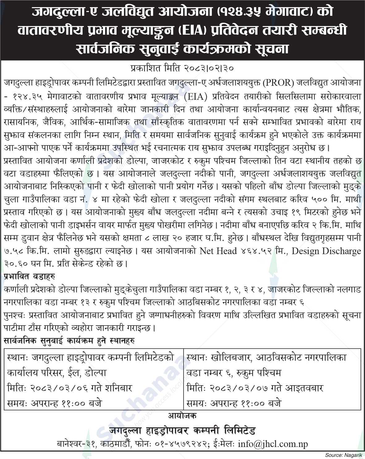 Jagdulla Hydropower Company Limited