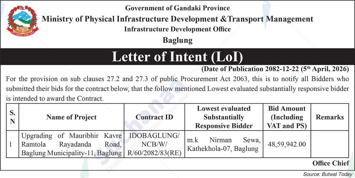 Infrastructure Development Office, Baglung
