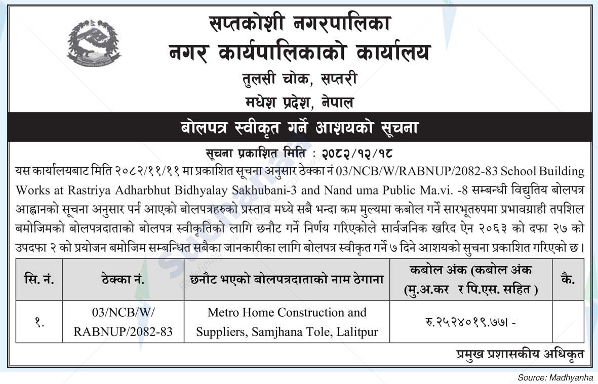 Saptakoshi Municipality