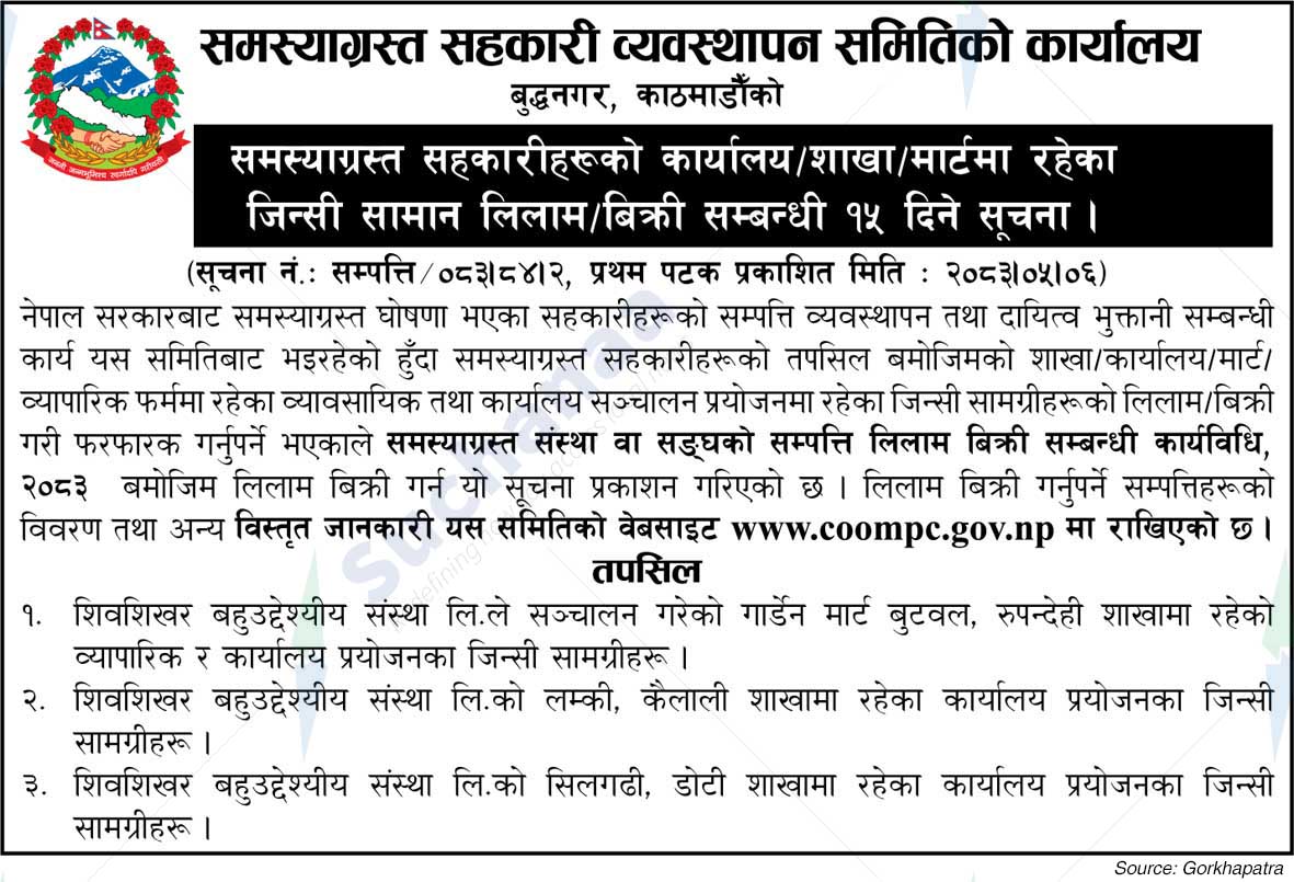 Office of the Problematic Cooperative Management Committee