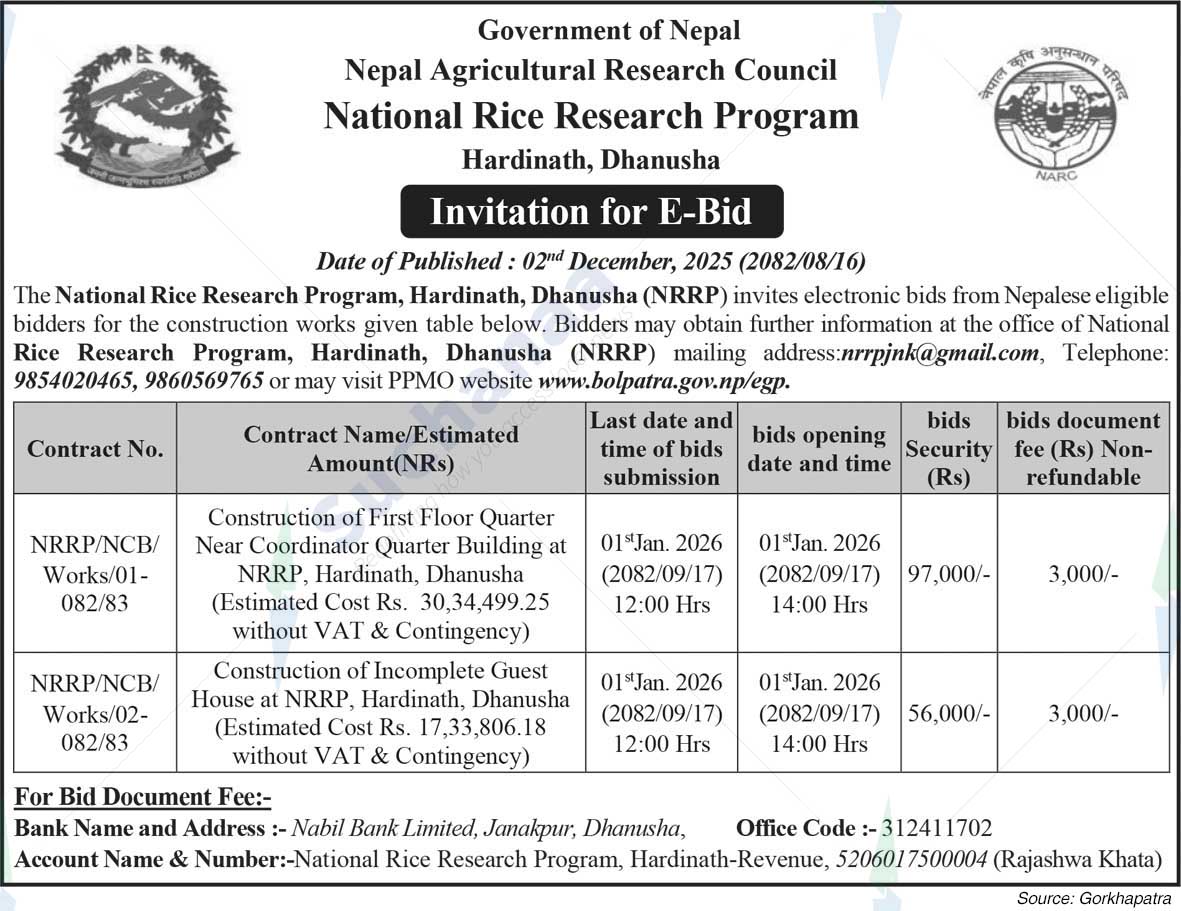 National Rice Research Program, Dhanusha