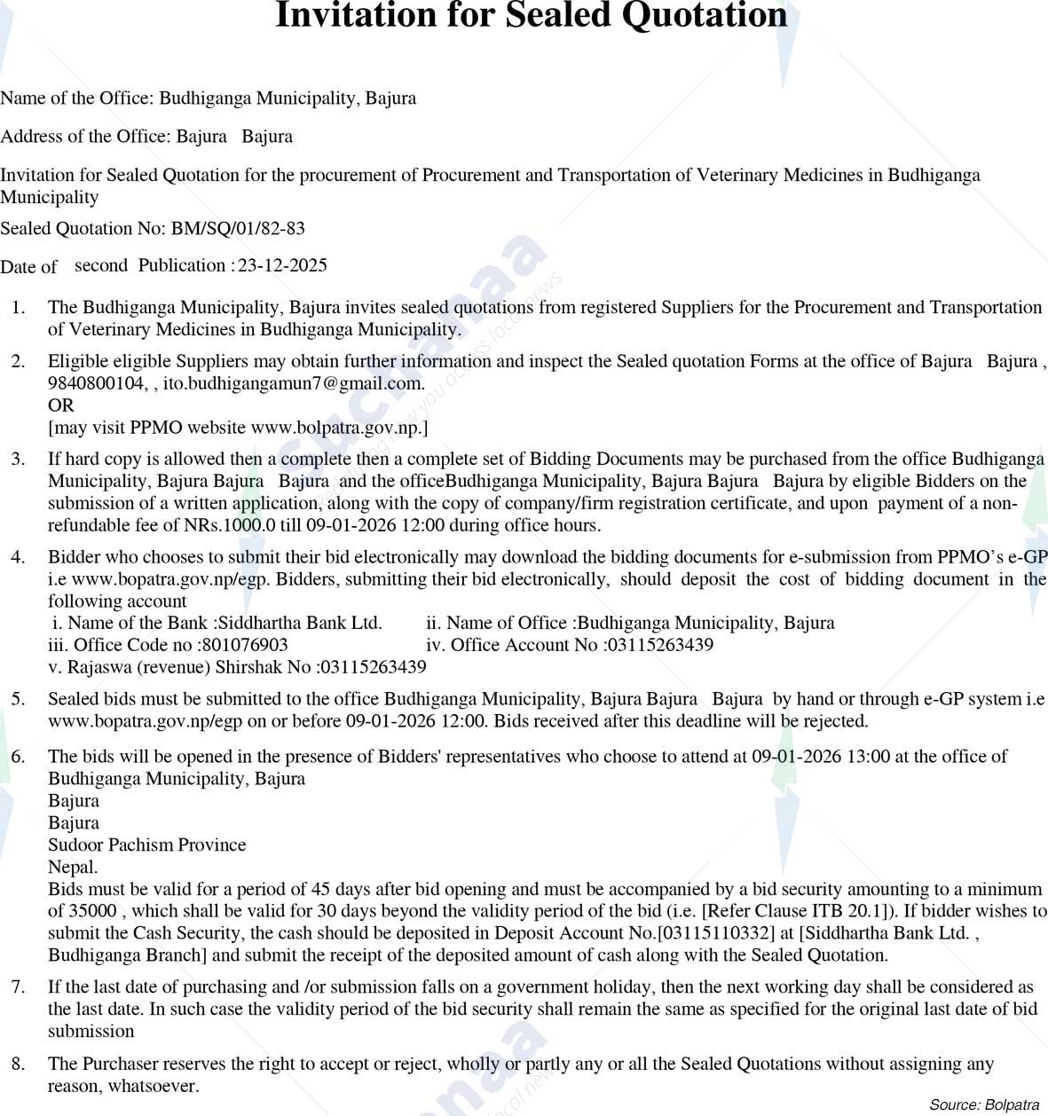 Budhiganga Municipality