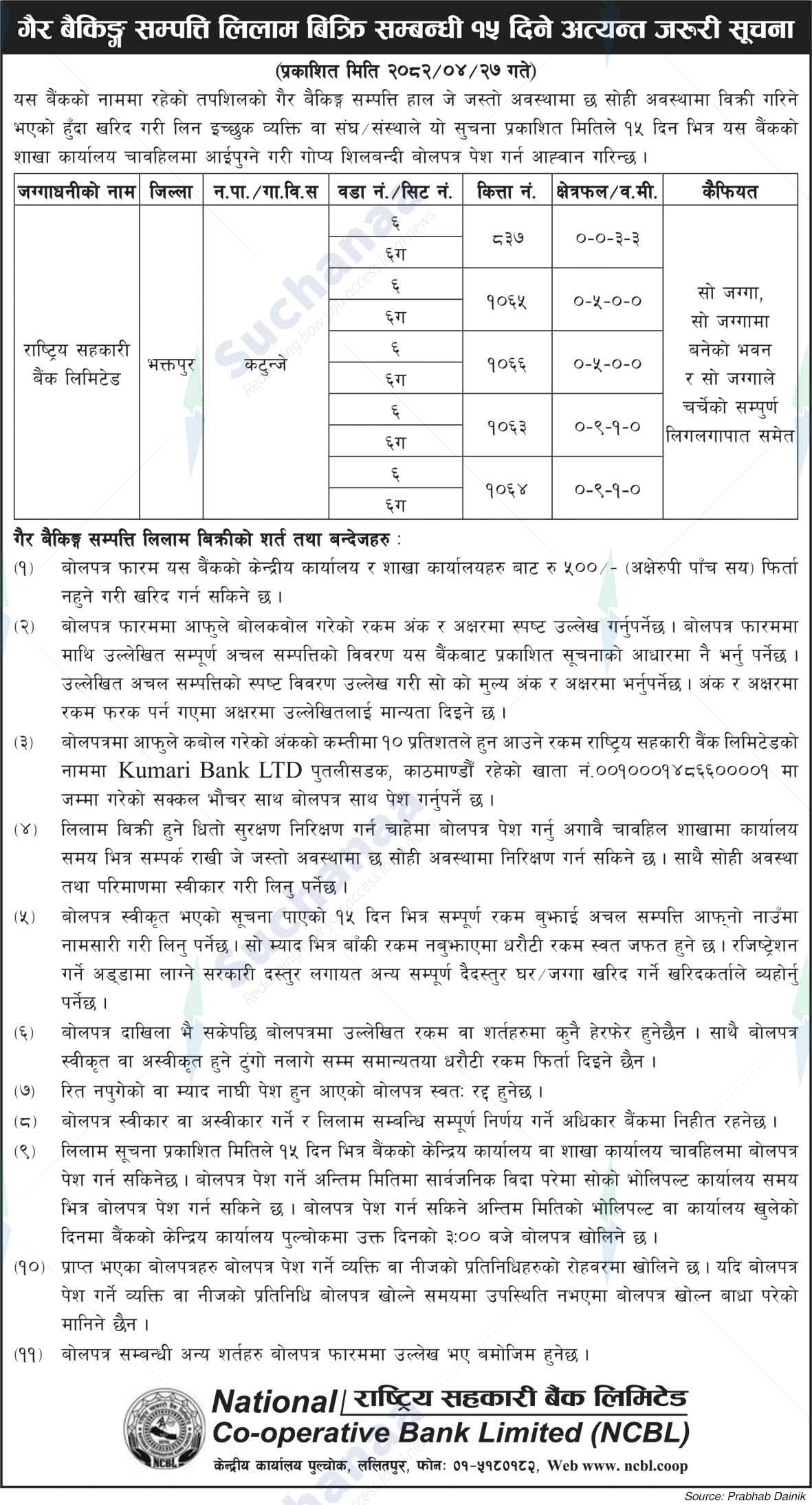 National Cooperative Bank Limited (NCBL)
