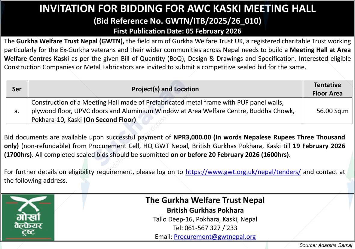 The Gurkha Welfare Trust, AWC Kaski