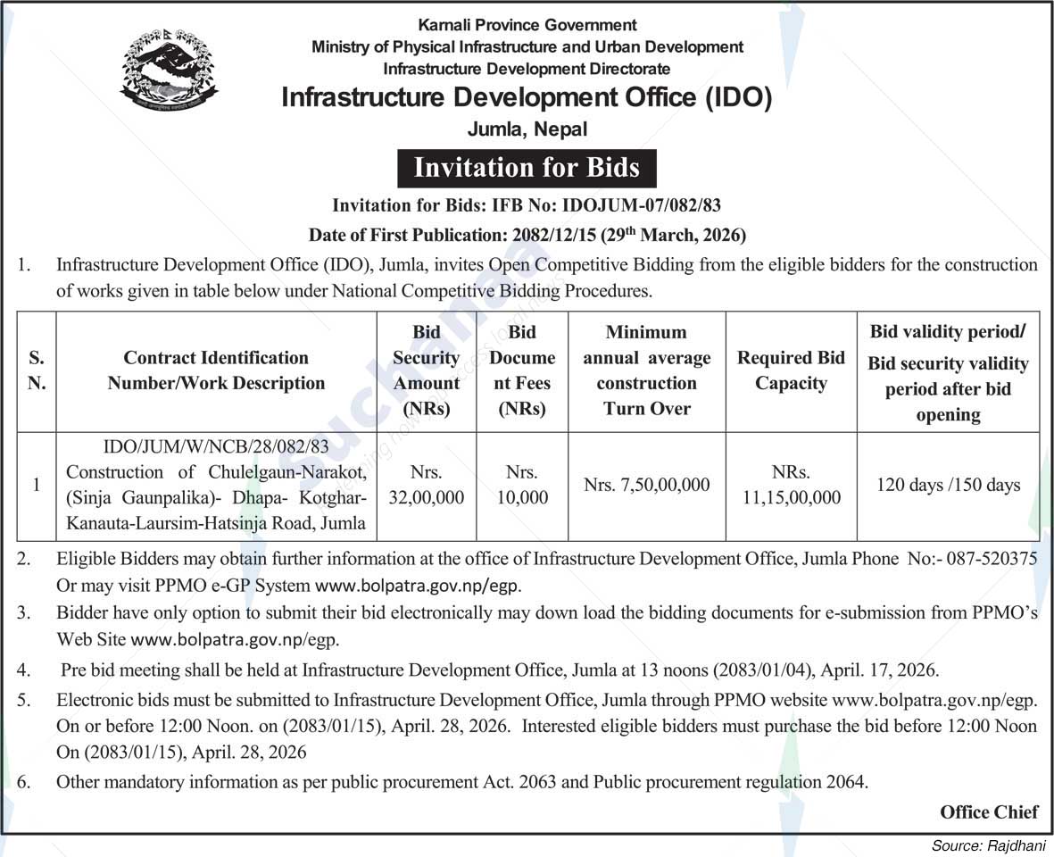 Infrastructure Development Office (IDO), Jumla