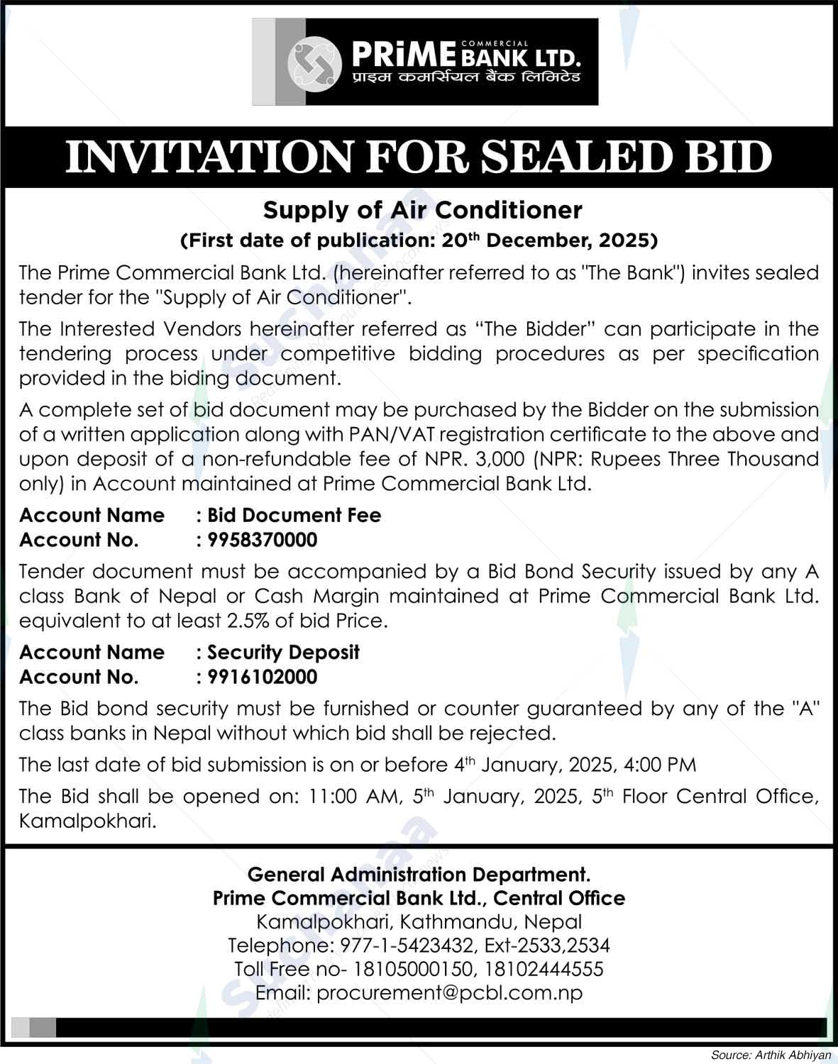 Prime Commercial Bank Limited