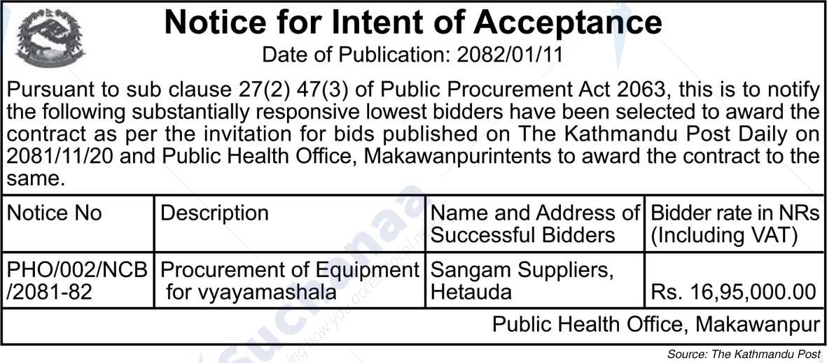 Public Health Office, Makawanpur