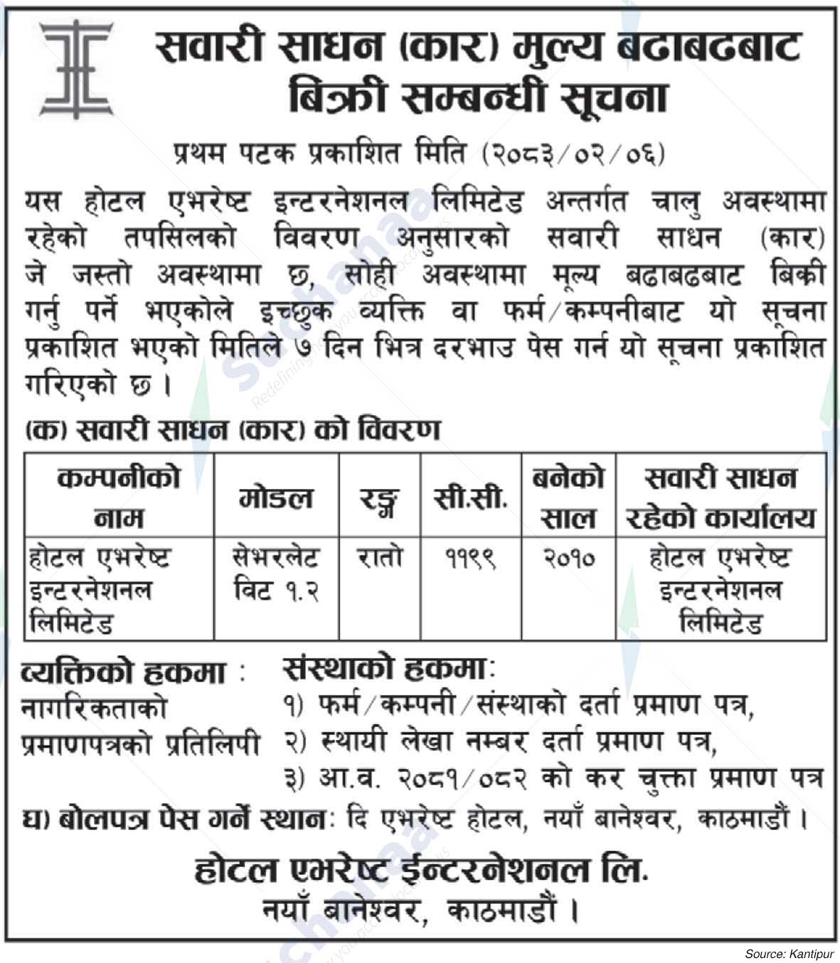 Hotel Everest International Ltd., Kathmandu