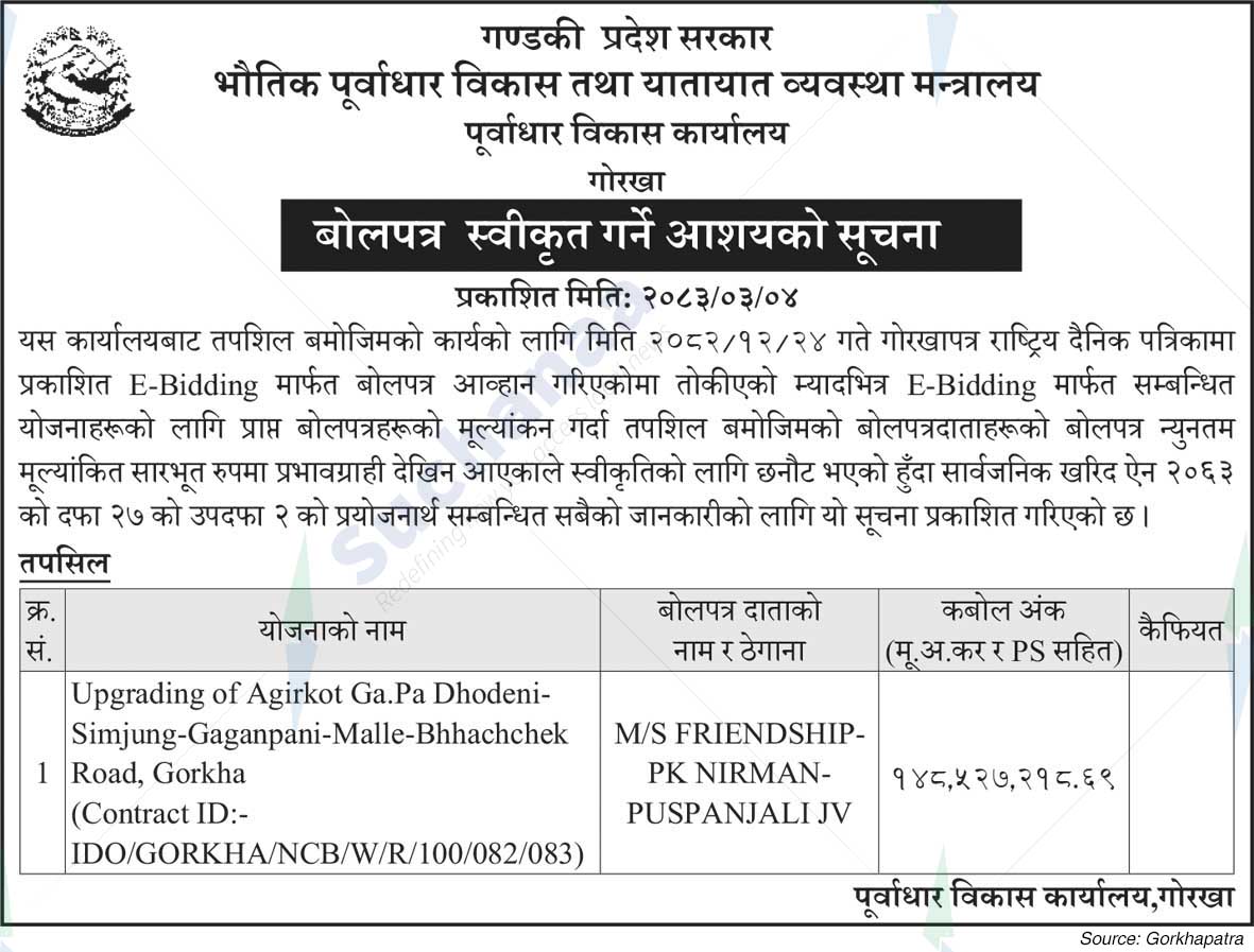 Infrastructure Development Office, Gorkha