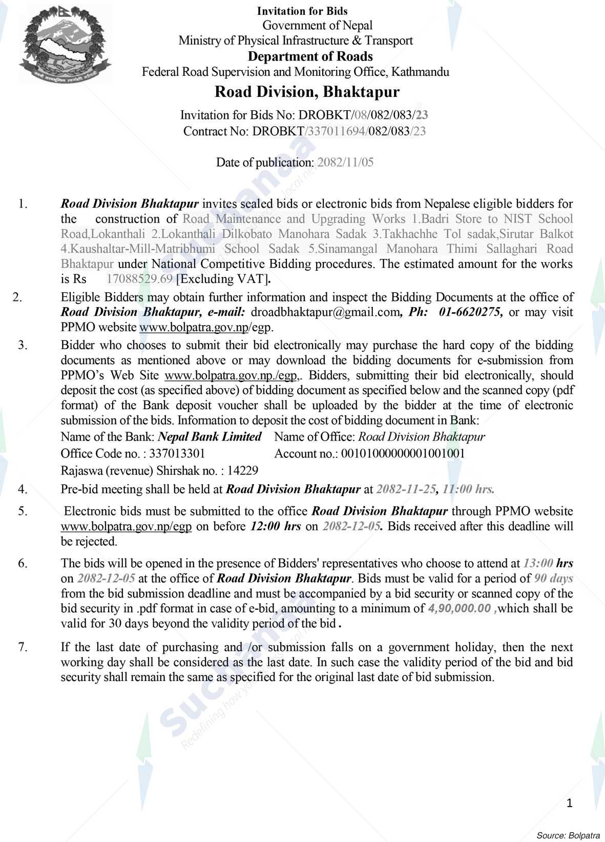 Road Division Office, Bhaktapur