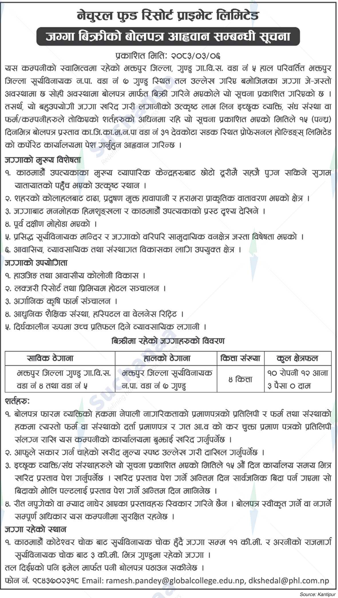 Natural Food Resort Private Limited