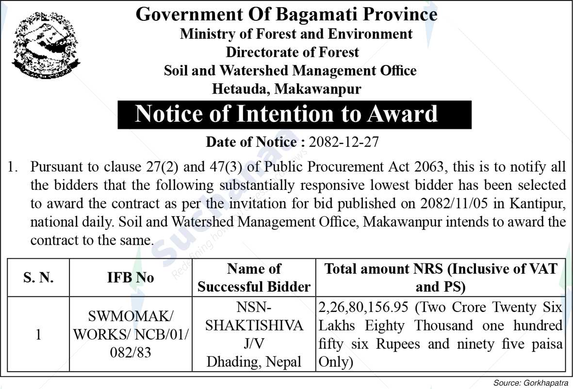Soil and Watershed Management Office, Makawanpur