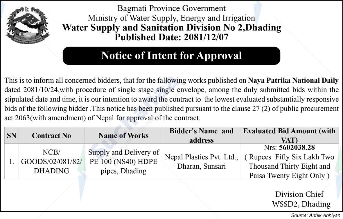 Water Supply and Sanitation Division