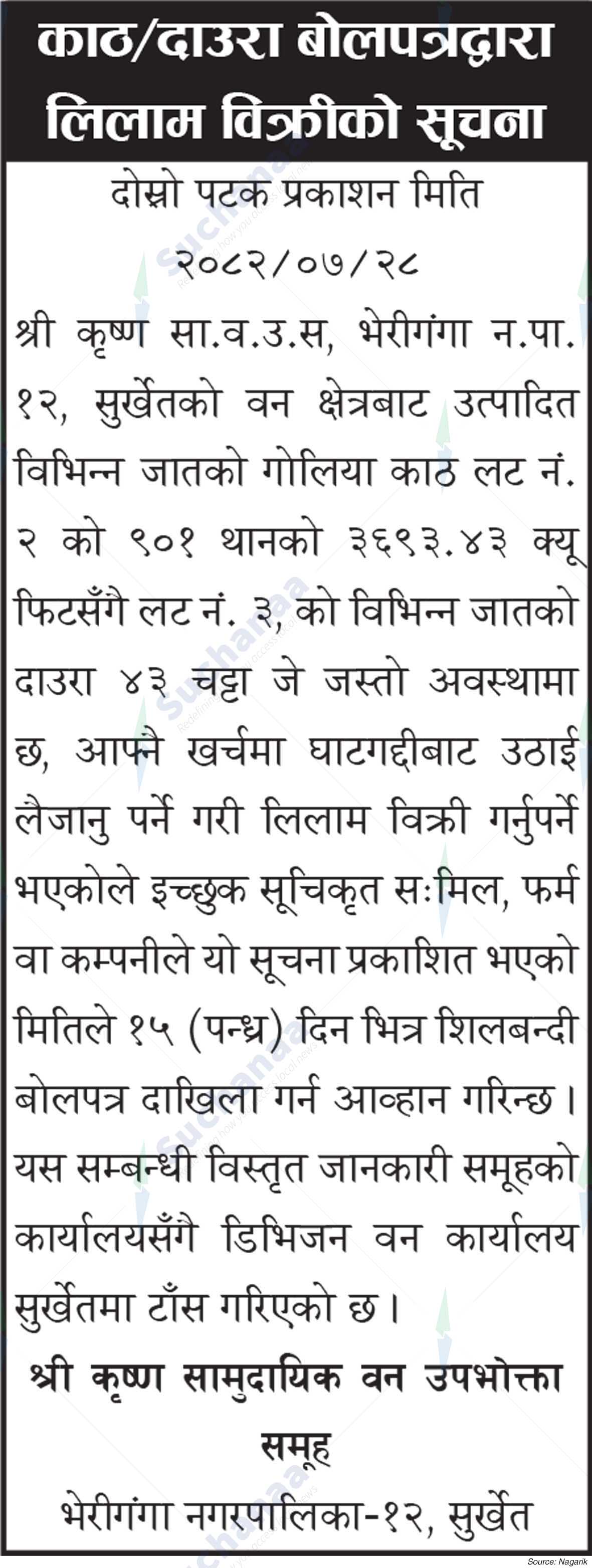 Shree Krishna Community Forest Users Group