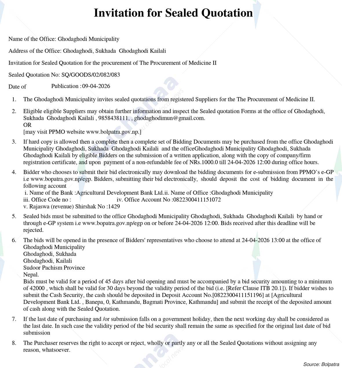 Ghodaghodi Municipality