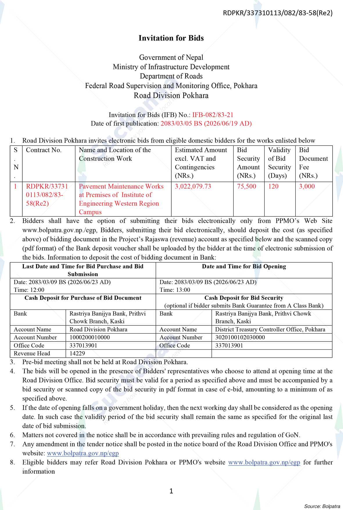 Road Division, Pokhara