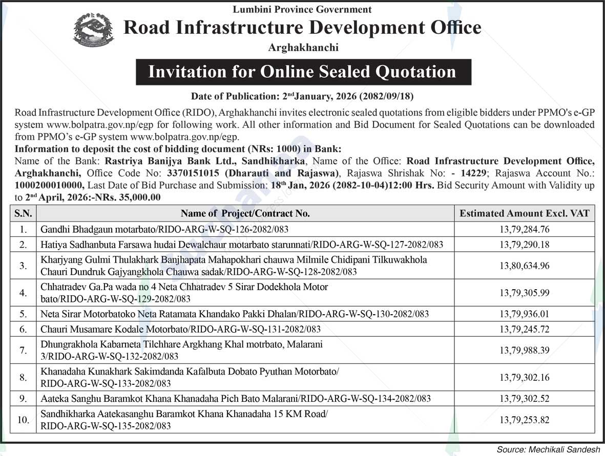 Road Infrastructure Development Office, Arghakhanchi