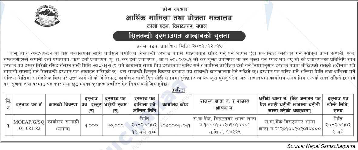Ministry of Economic Affairs and Planning