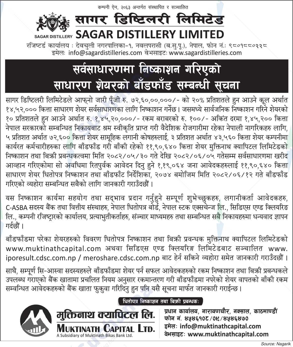 Sagar Distillery Ltd.