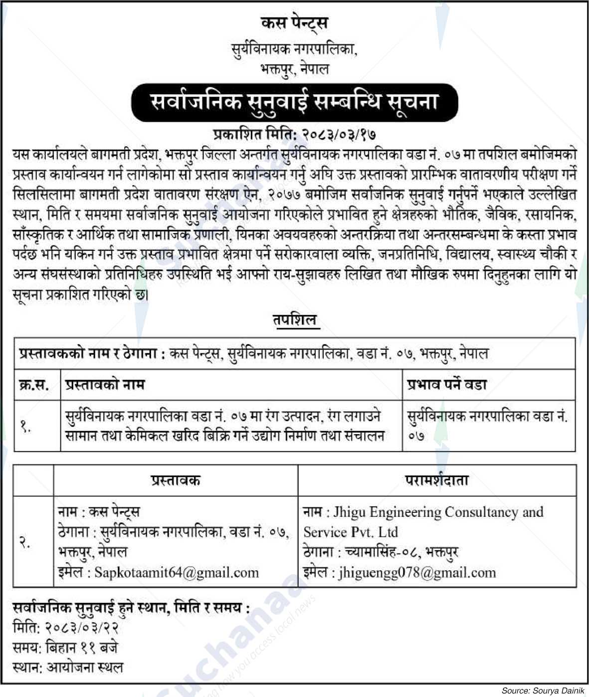 Suryabinayak Municipality