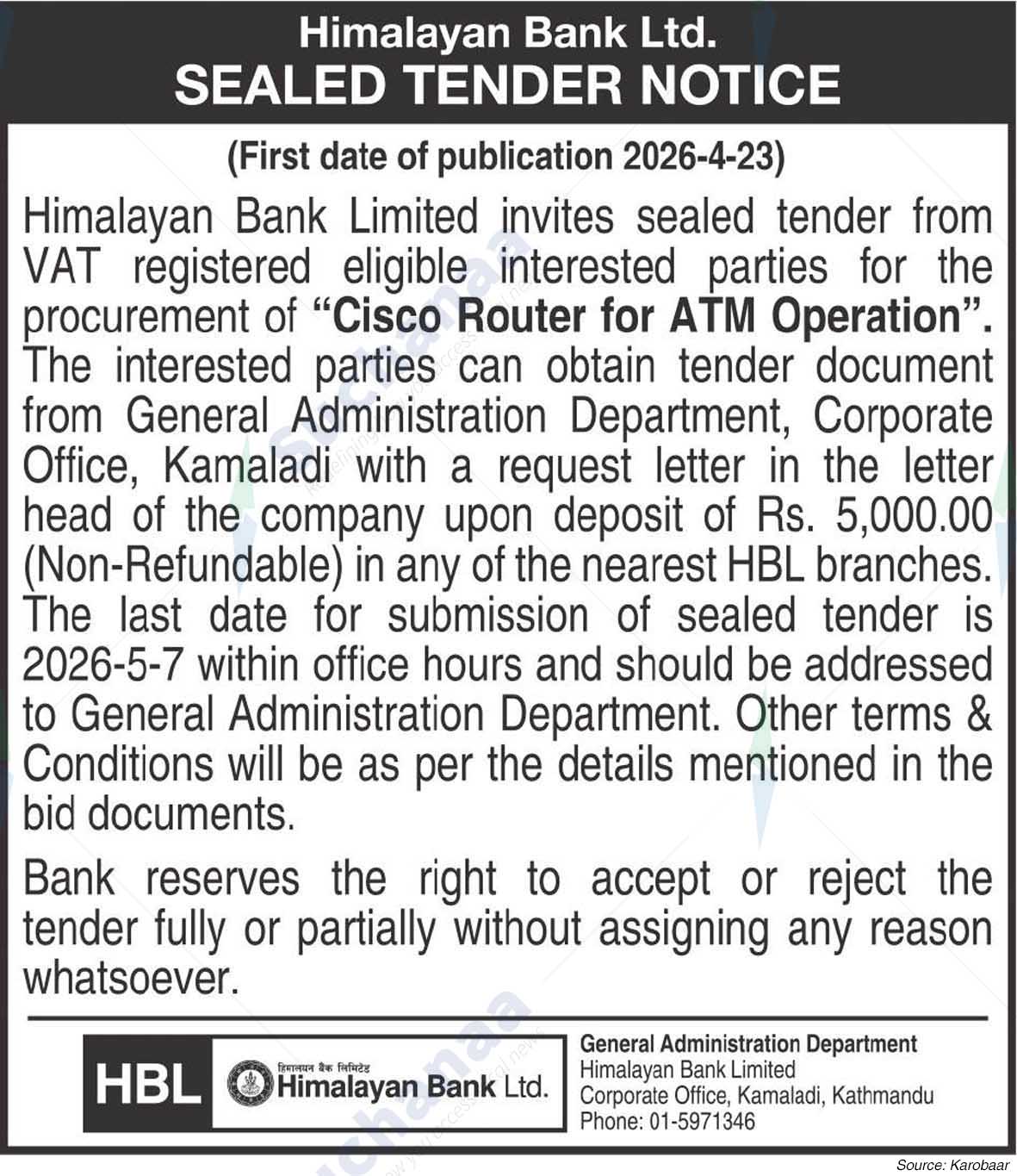 Himalayan Bank Limited