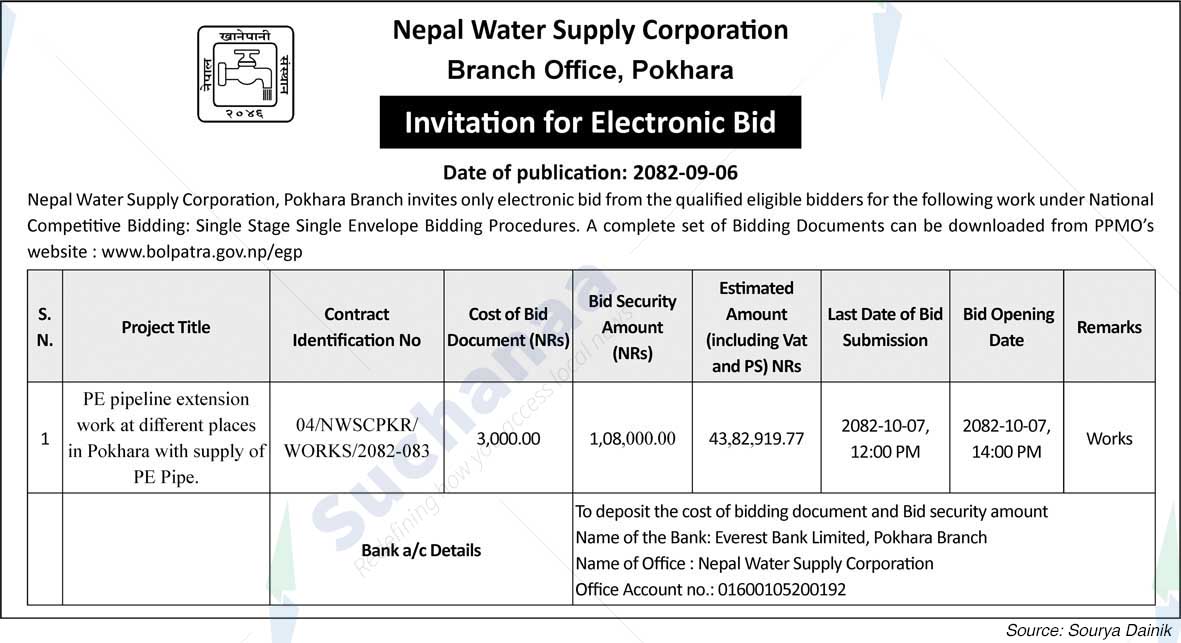 Nepal Water Supply Corporation Branch Office, Pokhara