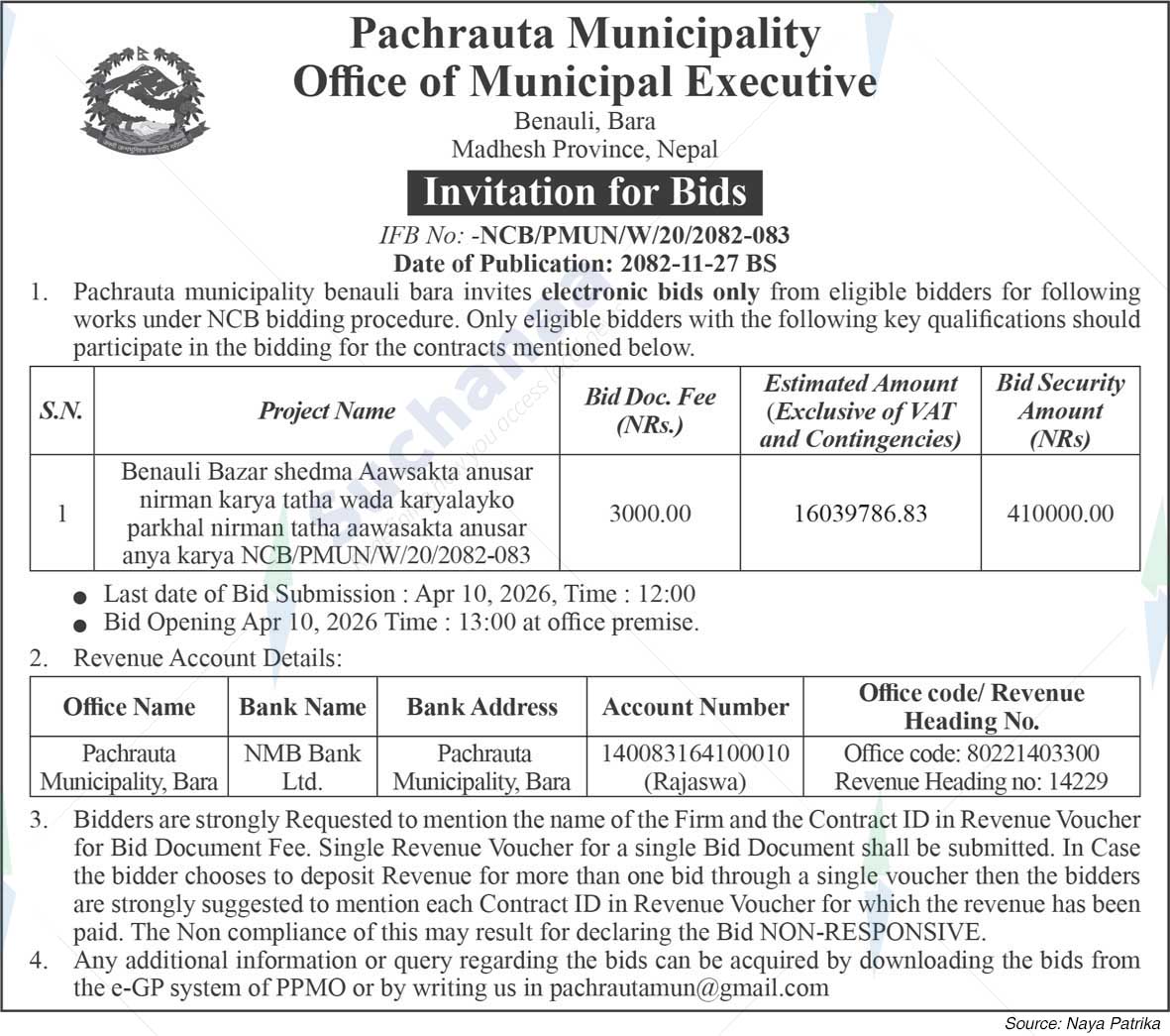 Pachrauta Municipality