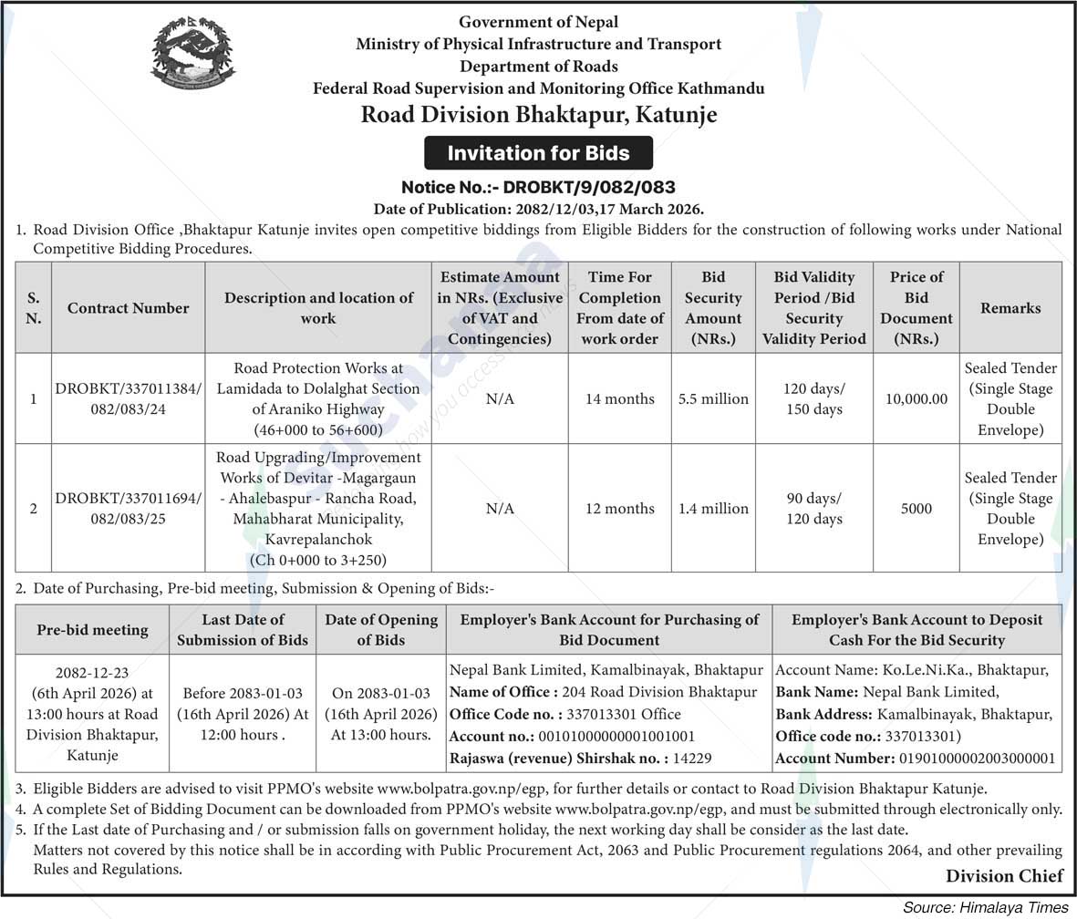Road Division, Bhaktapur