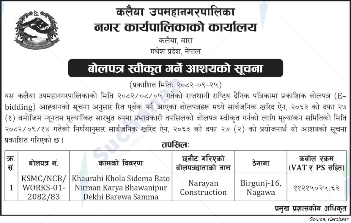 Kalaiya Sub-Metropolitan City