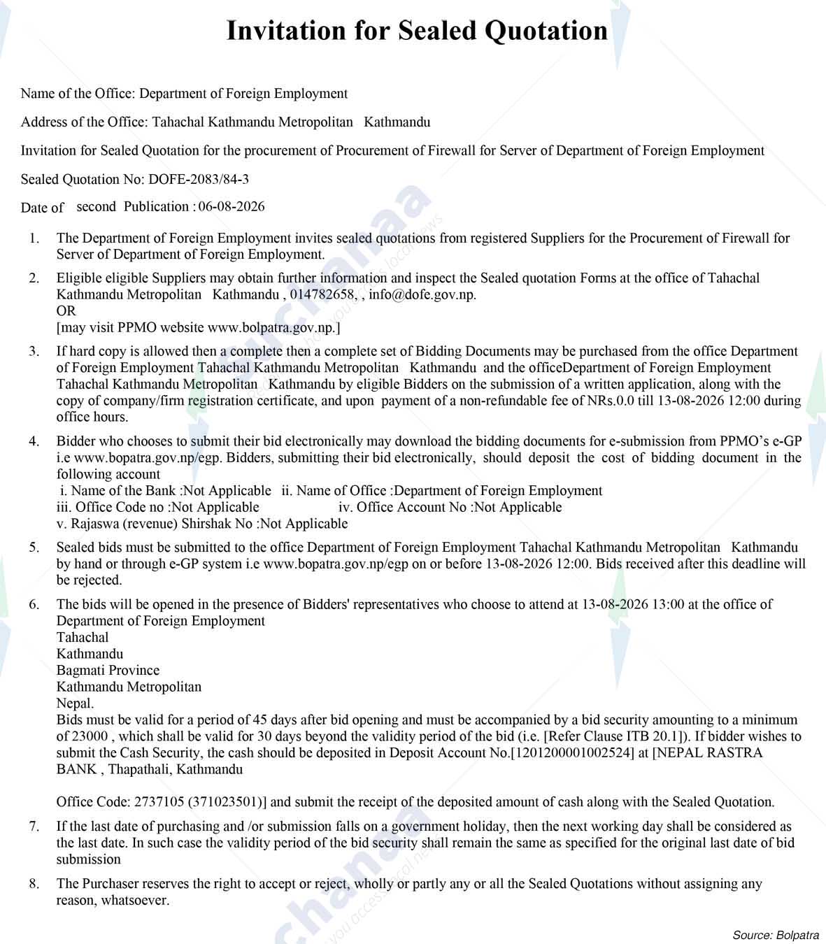 Department of Foreign Employment, Kathmandu